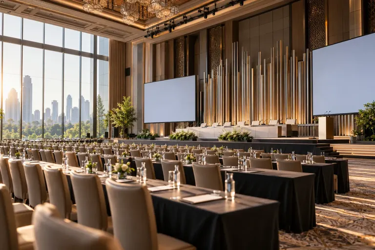 ห้องประชุมระดับนานาชาติในกรุงเทพฯ ที่จัดเตรียมเวทีประชุมการเงินโลก